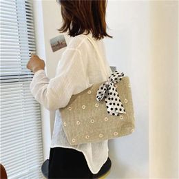 Evening Bags Straw Shoulder Fashion Large-capacity Silk Scarf Tote Bag Handbags Women