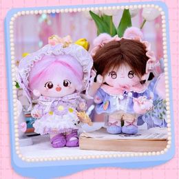 Fashion Doll Clothes Cartoon Pattern Hat Satchel Bag Uniform Cotton Stuffed Dolls Playing House Toy DIY Doll Accessories 240305