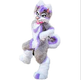 2024 Hot Sales Wildcat Husky Dog Fursuit Mascot Costumes high quality Cartoon Character Outfit Suit Carnival Adults Size Halloween Christmas Party Carnival Party