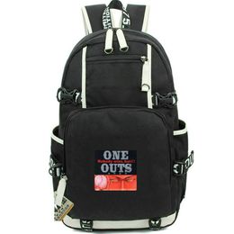 One Outs backpack Nobody wins but I daypack Baseball school bag Cartoon Print rucksack Casual schoolbag Computer day pack