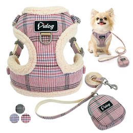 Dog Collars & Leashes Soft Pet Dog Harnesses Vest No Pull Adjustable Chihuahua Puppy Cat Harness Leash Set For Small Medium Dogs C258G