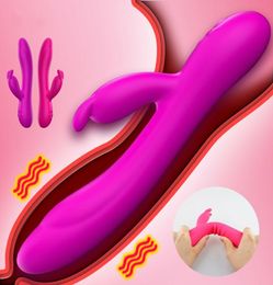 G Spot Dildo Rabbit Vibrator for Women Dildo Sex toys 16 Speeds Rabbit Vibrator Dual Motor Vagina Clitoris Stimultor Q03203664991