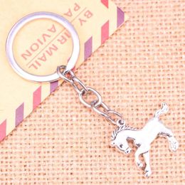 Keychains 20pcs Fashion Keychain 23x25mm Horse Steed Pendants DIY Men Jewellery Car Key Chain Ring Holder Souvenir For Gift