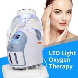 CE Approved Portable Oxygen Jet Led Therapy Light Dome Hydra Moist Machine Oxygen Spray Facial Machine Skin Peeling Oxygen Facial Machine 2024