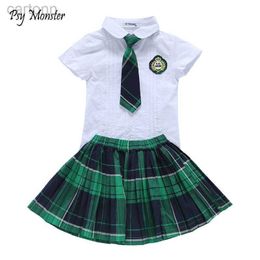 Clothing Sets Clothing Sets Japanese Student School Uniforms Set Suit Girls Boys Children Formal Dress Kids Shirt Skirt Boys Shorts Tie Clothing Set W0425 ldd240311