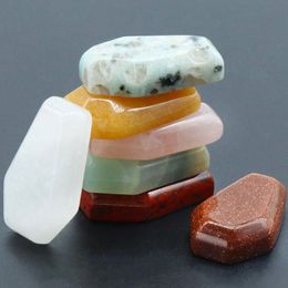 Crystal Coffin Feng Shui Reiki Energy Healing Natural Stone Coffin Carving Collection for Home Decor Gemstone
