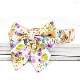 Dog Collars Summer Garden Floral Collar Flower With Matching Leash Engraved ID