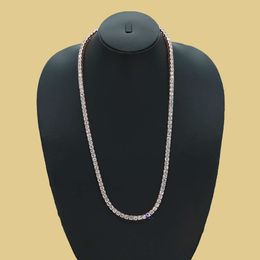 Unveil Elegance In Our New Womens Tennis Chain Expertly Crafted From 14Kt Rose Gold With GRA Certified Moissanite Diamonds