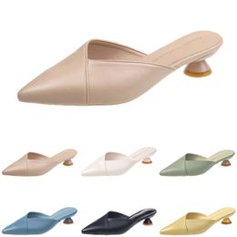 slippers women sandals high heels fashion shoes GAI triple white black red yellow green color26