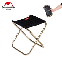 243g MIni Storage Fishing Chair Outdoor Aluminium Alloy Portable Folding Camping Stool Ultralight Picnic Furniture 240220