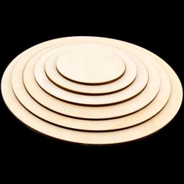 Crafts 535cm Basswood Log Discs Round Wood Slices Circles Square DIY Crafts Rustic Wedding Party Hand Painting Decoration 1.5/2/3/5mm