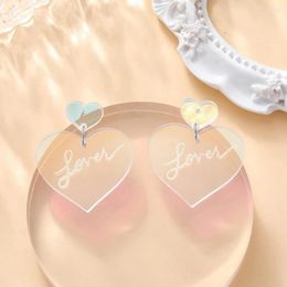 Stud Earrings Valentine's Day Color-changing Love Heart Electroplating Workmanship Earring Accessories For Outdoors