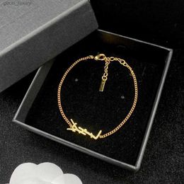 Original designer women letter bracelets elegant 18K Gold Bangles Y engrave bracelet Fashion Jewellery Lady Party