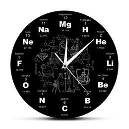 Periodic Table Of Elements Wall Art Chemical Symbols Wall Clock Educational ElementaL Display Classroom Clock Teacher's Gift 290v