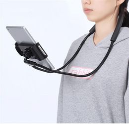 New Flexible Mobile Phone Holder Hanging Neck Lazy Necklace Stand For Cellphone with Tablets 1510145