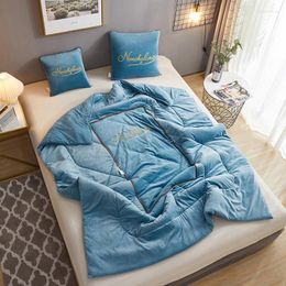 Blankets For Couch Decorative Sofa Cover Throw Blanket Knit Tuff Plush Pillow Quilt Beans Folding Cushion