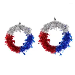 Decorative Flowers American Independence Day Wreath Pattern Decorations For Plenty Of Family Happy Gathering