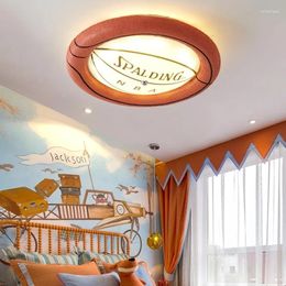 Ceiling Lights Modern And Creative Basketball Light Fixture For Boys Bedroom Nursery Cartoon Resin Lampshade Kids Room Lamp