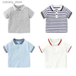 T-shirts Baby Polo Shirts Cotton Summer Toddler Tshirt 1-4y Quality Children Tops Tee Kids Clothes L240311
