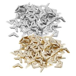 Craft Tools 100pcs Tone Scrapbooking Corner Protectors Card File Menu Metal Book221g