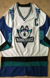 Quebec Nordiques Wolf Jersey 19 Joe Sakic Hockey Jersey Embroidery Stitched Customise any number and name Jerseys6728556