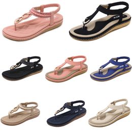 2024 summer women shoes Sandals low heels Mesh surface Leisure Mom Black white large size 35-42 J59-1 GAI