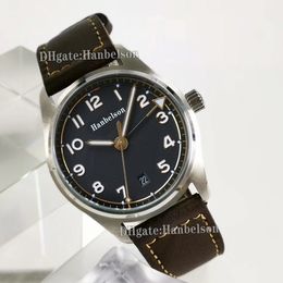 Uhren Herren 2813 Automatikuhr Braunes Lederarmband Blaues Zifferblatt Mechanisches Uhrwerk Relojes De Lujo Para Hombre