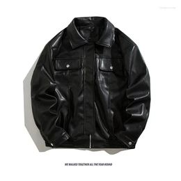 Men'S Jackets Mens Jackets Motorcycle Leather Jacket Loose Double Pocket Casual Drop Delivery Apparel Men'S Clothing Men'S Outerwear C Dhzvr