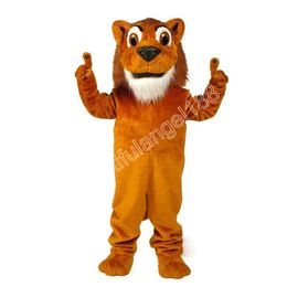 2024 Halloween Cute Lion Nice Mascot Costume High Quality customize Cartoon Plush Tooth Anime theme character Adult Size Christmas Carnival fancy dress