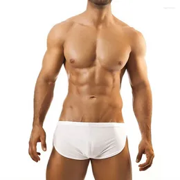 Underpants Men's Breathable Low Waist Side Slit Flat Leg Casual Panties High Boxer Shorts