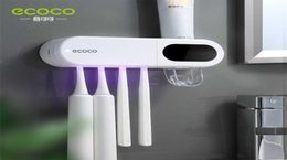 ECOCO Double Sterilisation Electric Toothbrush Holder Strong LoadBearing Toothpaste Dispenser Smart Display Bath Accessories 21113186506