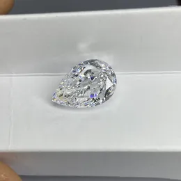 Loose Diamonds Meisidian 6A White CZ 9x13.5mm 5 CTS Pear Drop Shape Iced Crushed Cut Cubic Zirconia Diamond Stone