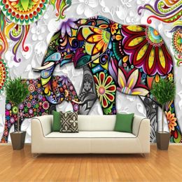 3D Wall Papers Home Decor Thailand Elephants Mural Wallpaper for Living Room Bedroom TV Background Walls Papel De Parede 3D1293y