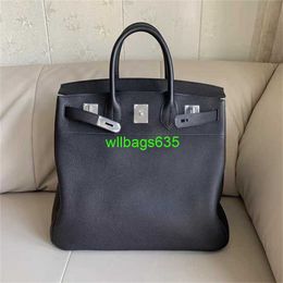 Handmade Bags Genuine Leather Handbags Bk40 Totes Bags Classic 40 Full Hand Stitched Cowhide Bag for Men's and Women's Handbag have logo HBFUQI