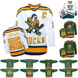 Mighty''Ducks''Movie Jersey 14 Antti Aalto 21 Ted Donato 22 Luis Mendoza 31 Steve Shields 56 Russ Tyler 86 Shjon Podein Hockey Jerseys