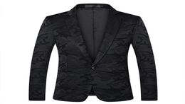 Men039s Suits Blazers Camo Man Blazer One Button Black Mens Suit Jacket For Prom Party Fashion Tops Male Coat FOVIVA JC0031172477