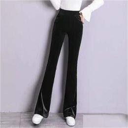 Damenhosen Capris Kleine Hosen Stil Bein Veet Koreanische Mode Damenbekleidung Y2K Drop Delivery Bekleidung Otz0C
