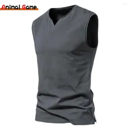 Men's Tank Tops Workout Athletic Training Gym Shirts Vest Cotton Sleeveless T-Shirt