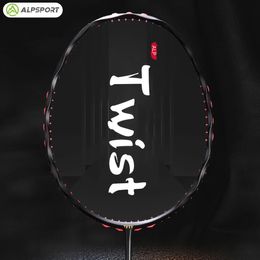 Alpsport MH-V5 5U 75g Wave Legal Original Max 38lbs 100%Full Carbon Fiber Torsion Frame Badminton Racket Novice Professional 240304