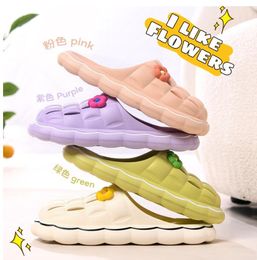 women's Flowers slipper Summer beach shoes Summer outdoor slippers candy color Platform slippers sandals