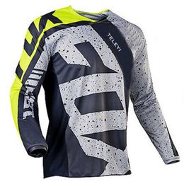 Mens Long sleeve motocross Cycling Jersey FOX teleyi Downhill Mountain Bike MTB Shirts Offroad DH Motorcycle Motocross Clothing
