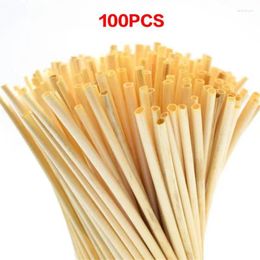 Drinking Straws 100PCS / Pack 20CM Wheat Straw Eco-Friendly Natural Portable Environmentally Bar Accessories