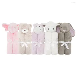 Blankets Cute Baby Animal Swaddle Blanket Born Infant Gilr Boy Cotton Sleeping Bedding Knitted Soft Bath Towels Play Mat