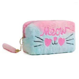 Pencil Case Plush Pouch Stationery Storage Container For Students Children Pen