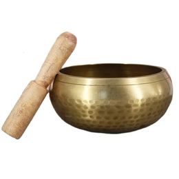 Tibetan Buddhist Chanting Supplies Nepal Handmade Buddha Bowls Meditation Copper Chime 240307