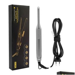 Hair Straighteners Curler Straightener 2 In 1 Tourmaline Ceramic Narrow Flat Iron With Led Display For Short Beard Ptc Heating Drop De Otysx