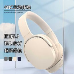 Cell Phone Earphones New ANC Active Noise Reduction Single Feed Headworn Bluetooth Earbuds with High Power P2961 QualityH240312