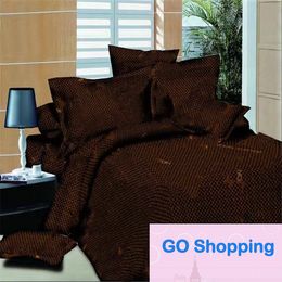 European and American Fashion Brand Four-Piece Quilt Cover Bed Sheet Bedding Light Luxury Brushed Set Quaitly
