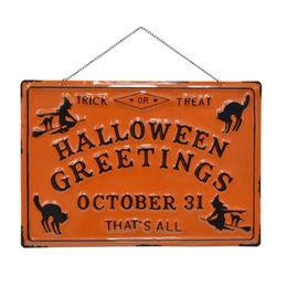 Halloween Greetings Cool Style Metal Tin Sign Decor Bar Pub Home Vintage Retro Poster Q0723260M