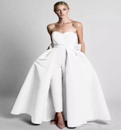 Krikor Jabotian Evening Dresses Jumpsuit Bow Back With Detachable Skirt New Formal Dress Sweetheart Neck Long Prom Dresses3449524